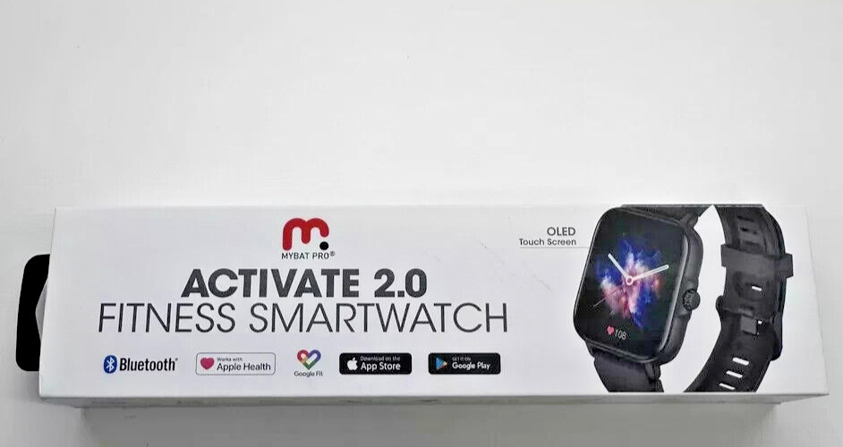 MyBat Pro Activate 2.0 Fitness Smartwatch OLED Touch Screen Brand New