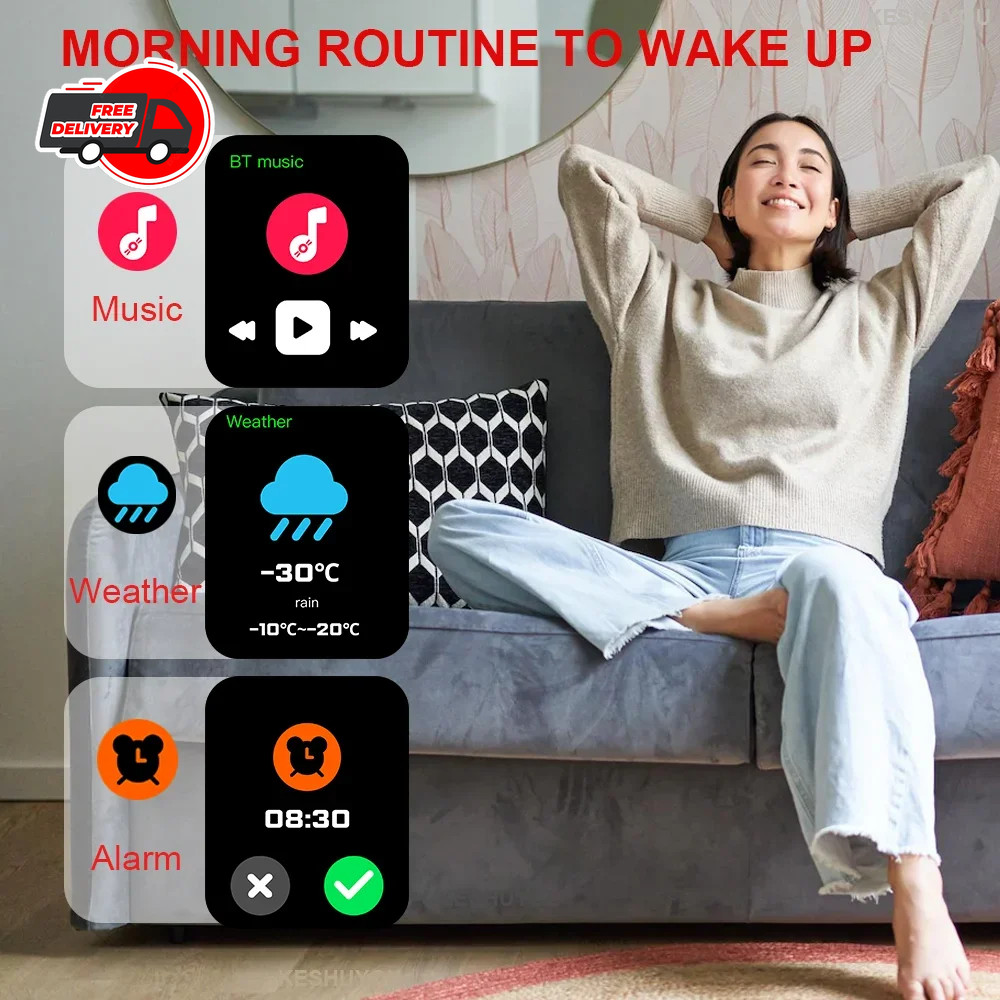 KESHUYOU H9 Pro Max Smart Watch 2.01″ HD Bluetooth Call Fitness Tracker