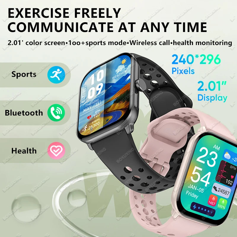 2026GPS Track Smart Watch 2.01-Inch Ultra HD AMOLED Screen IP68 Waterproof Sport