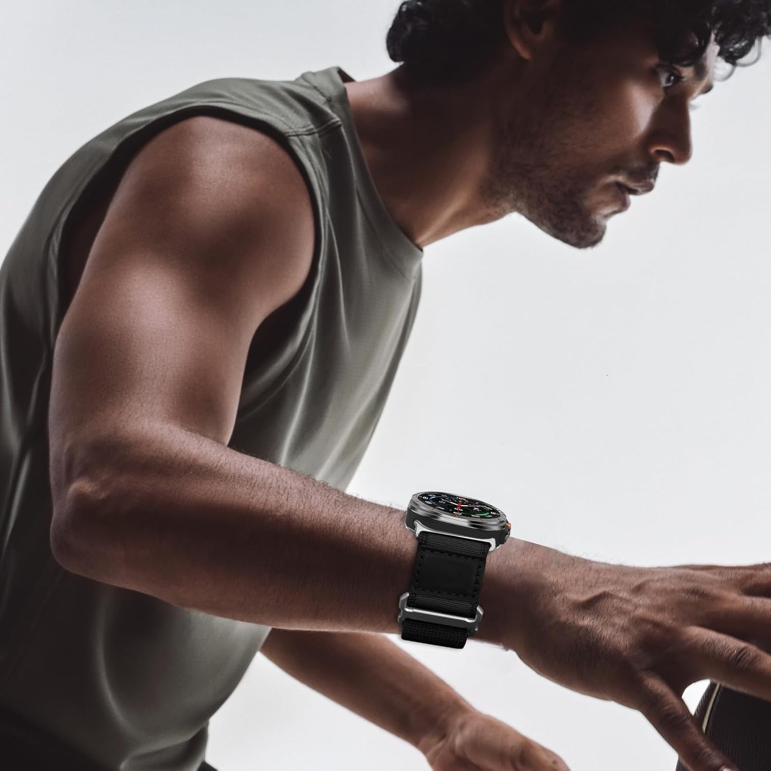 Adjustable Nylon Band with C Hook for Apple Watch Ultra 2 49mm Compatibility