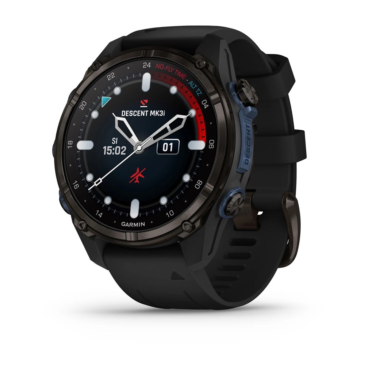 Garmin Descent Mk3i 43Mm Smartwatch Titanium Gray Dlc Silicone Strap
