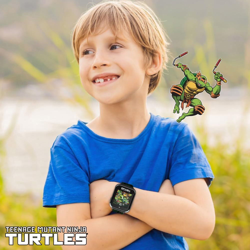 Teenage Mutant Ninja Turtles Kids Smart Watch with Selfie Camera, Video Recorder