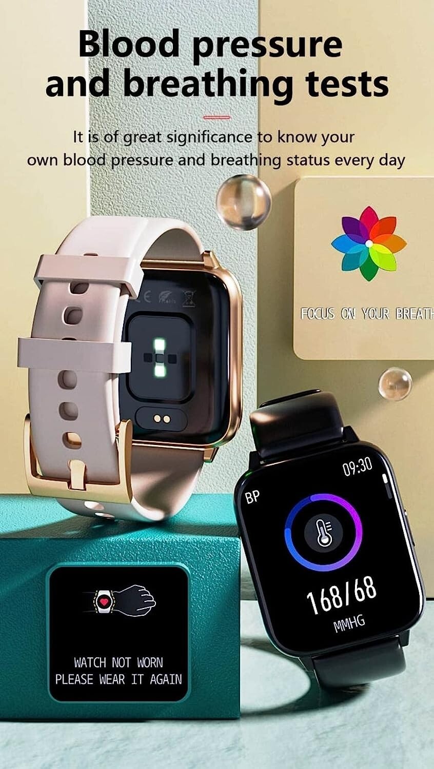 AE WS1 BT Call Notification Smart Watch Real Blood Oxygen Monitor Waterproof