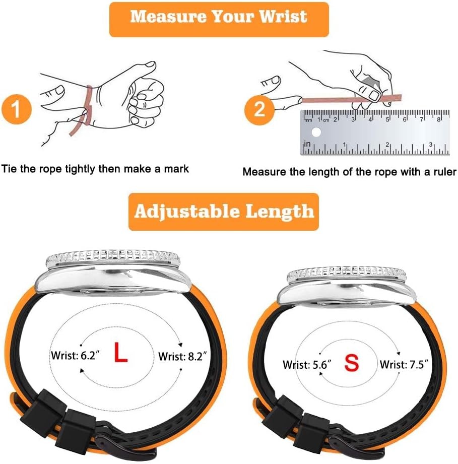 Silicone Watch Bands 18mm 20mm 22mm 24mm Quick Release Rubber Bands for Men