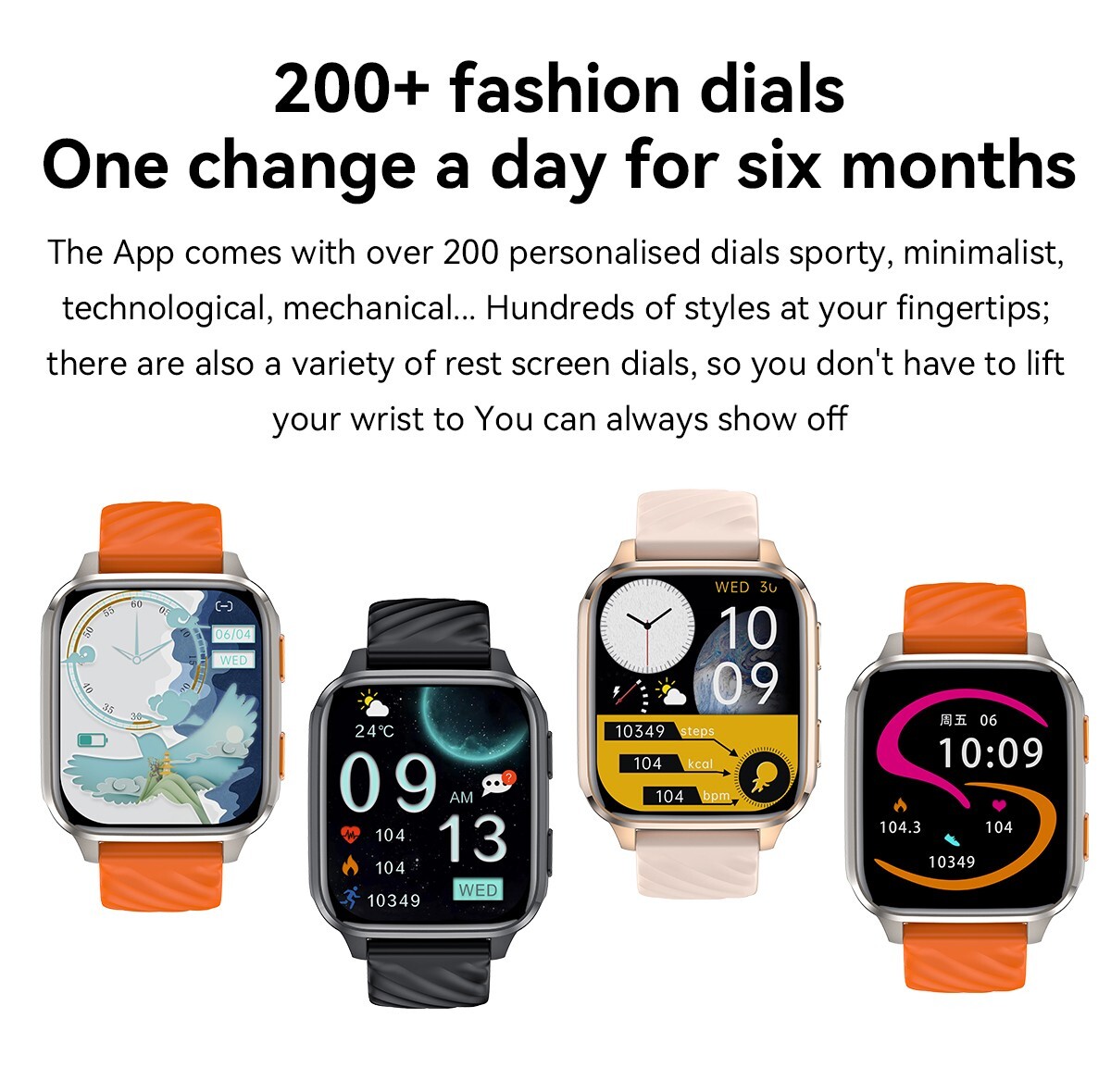 Fw12 Android Smart Watch 1.85 Inch Bluetooth Call Fitness Tracker Smartwatch
