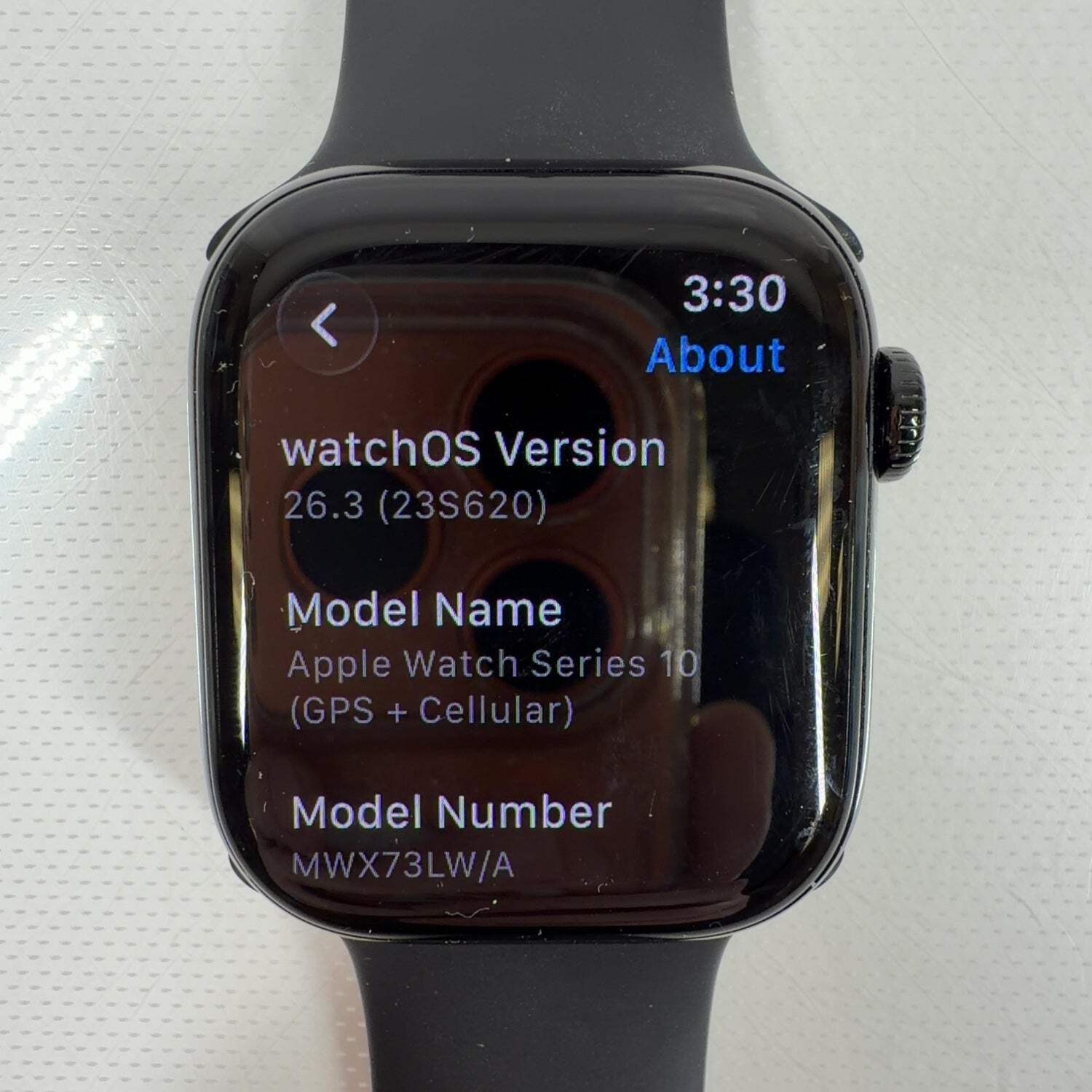Unlocked Apple Watch Series 10 42MM Black Aluminum Black Sport Band MWX73LW/A