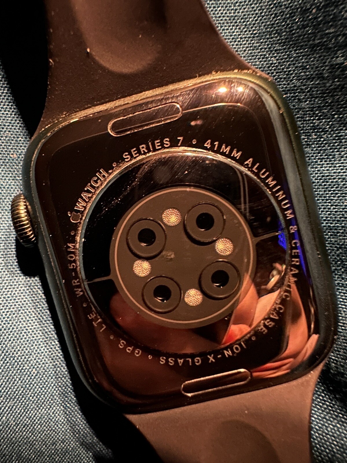 Apple MKH93LLA Series 7 41mm Aluminum Case with Green Fluoroelastomer Band…