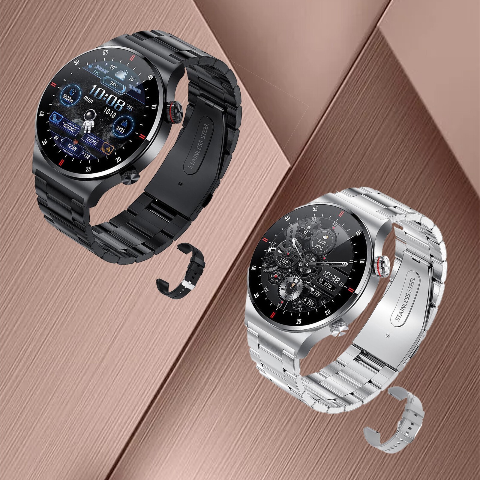 New Smart Watch Men Waterproof Smartwatch Bluetooth for iOS/AndroidEO