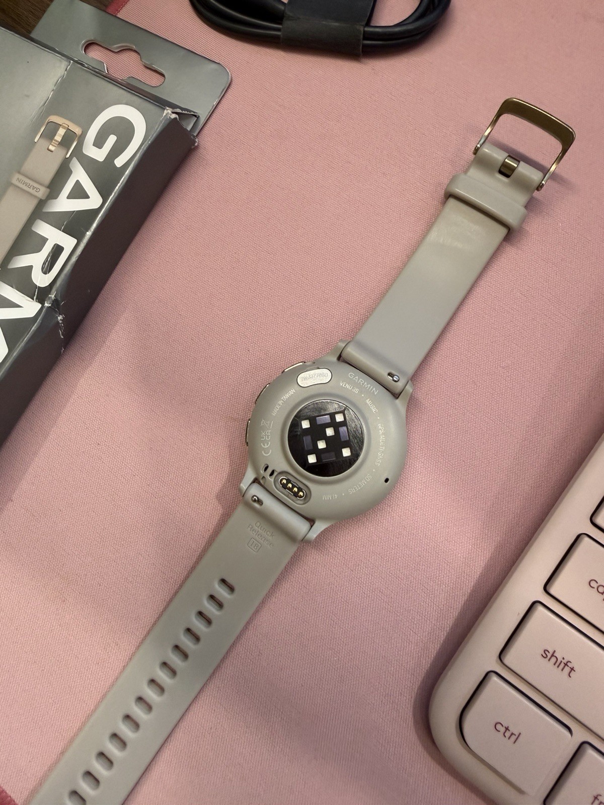 Garmin Venu 3S 41mm Gray GPS Music 8GB HR Monitor Water-Resistant Watch