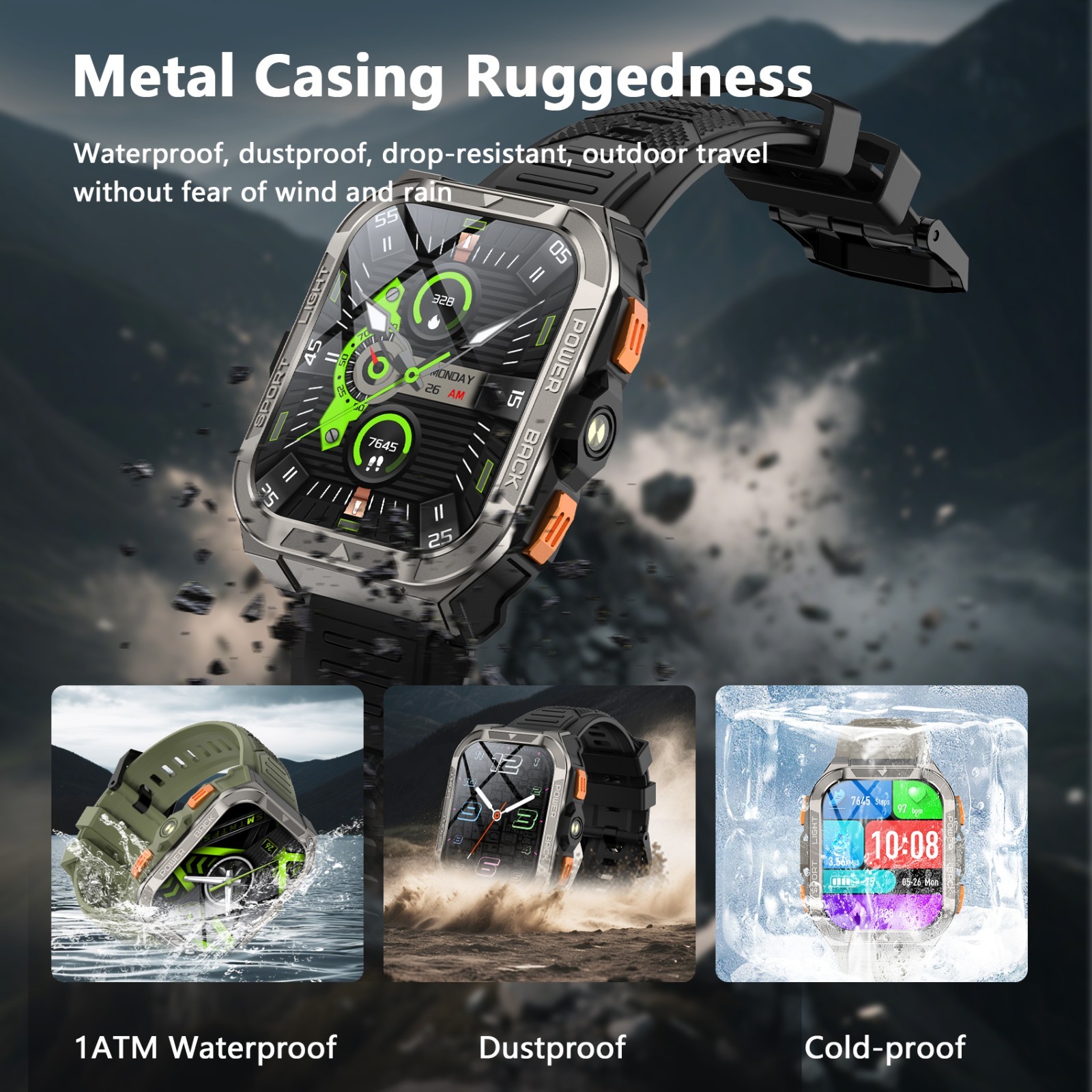 Blackview W80PRO Rugged Smart Watch Men, GPS Position Smartwatch ，AI Translation