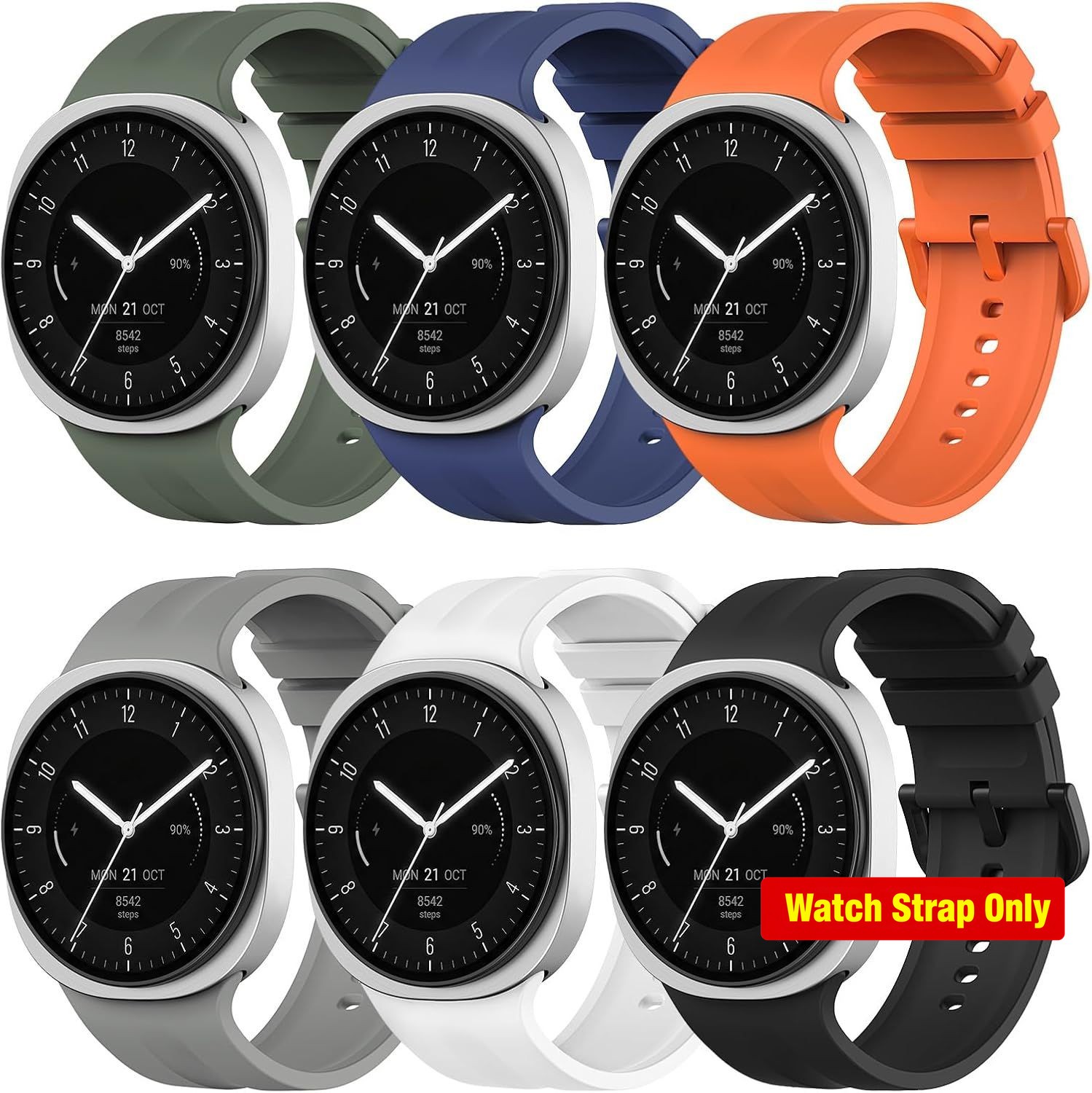 6 Pack Only Strap For Samsung Galaxy Watch 9 40mm Silicone Waterproof