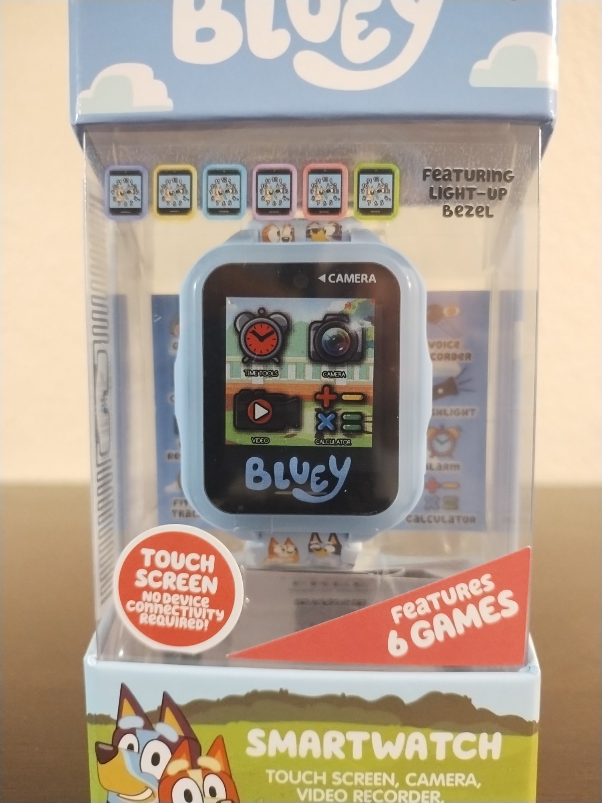 Bluey Smartwatch Touch Screen Camera, Video Records, Games, Flashlight