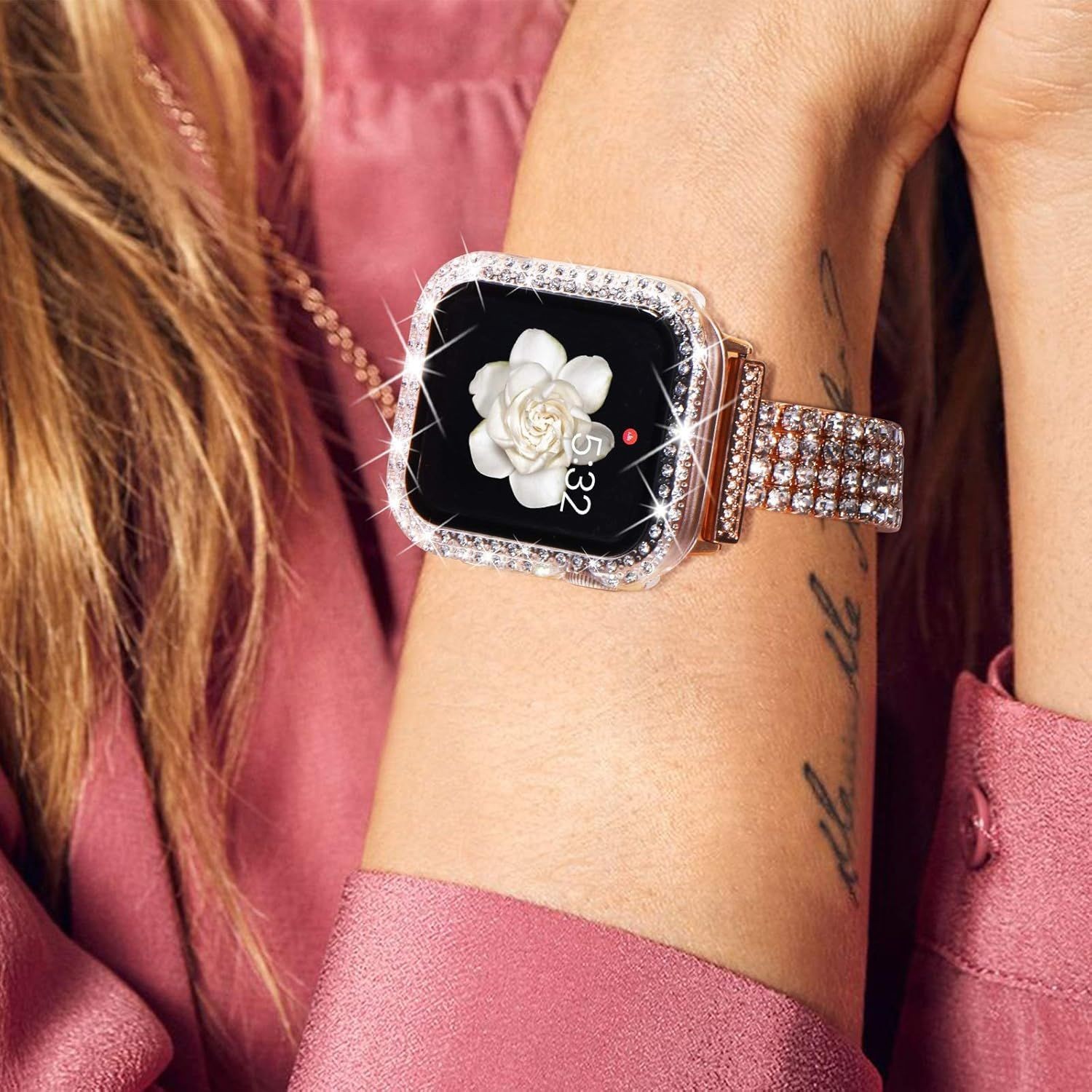 Clear Bling Case with Built-in Screen Protector for Apple Watch Series 3 38mm