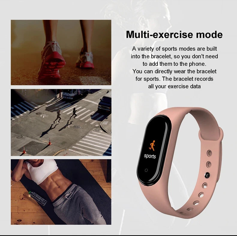 M6 Smart Band Watch Bracelet Wristband Fitness Tracker Blood Pressure Heartrate