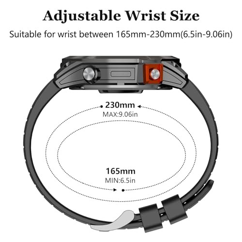 Silicone Strap Compatible with Garmin Fenix 8 Pro 51mm and Fenix 7X Pro 51mm Wat