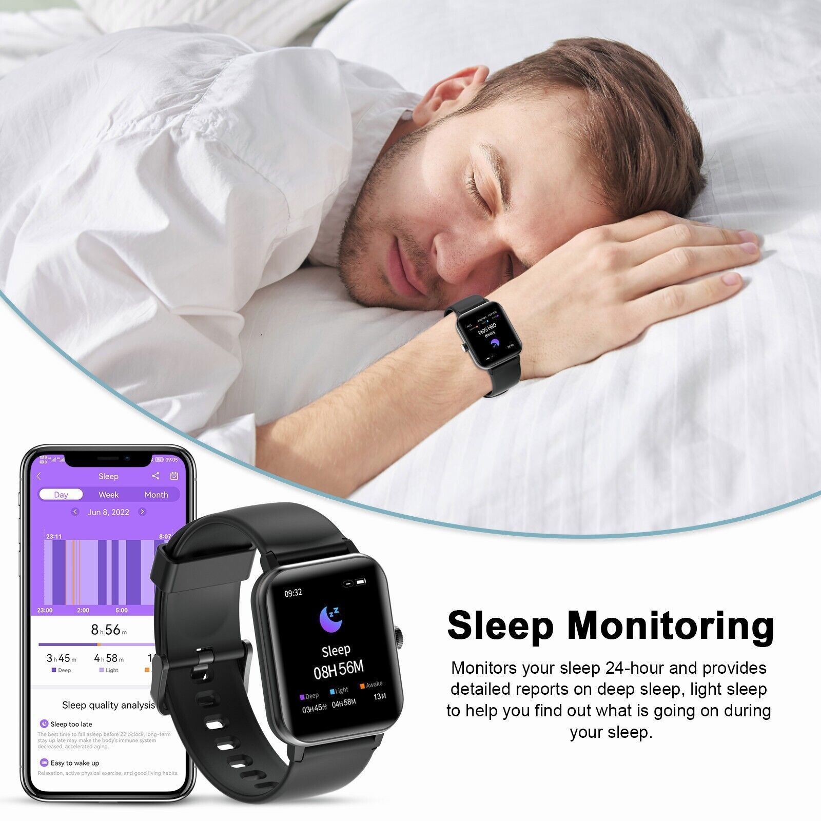 Smart Watch for Men Waterproof Smartwatch Bluetooth for iPhone Android Samsung