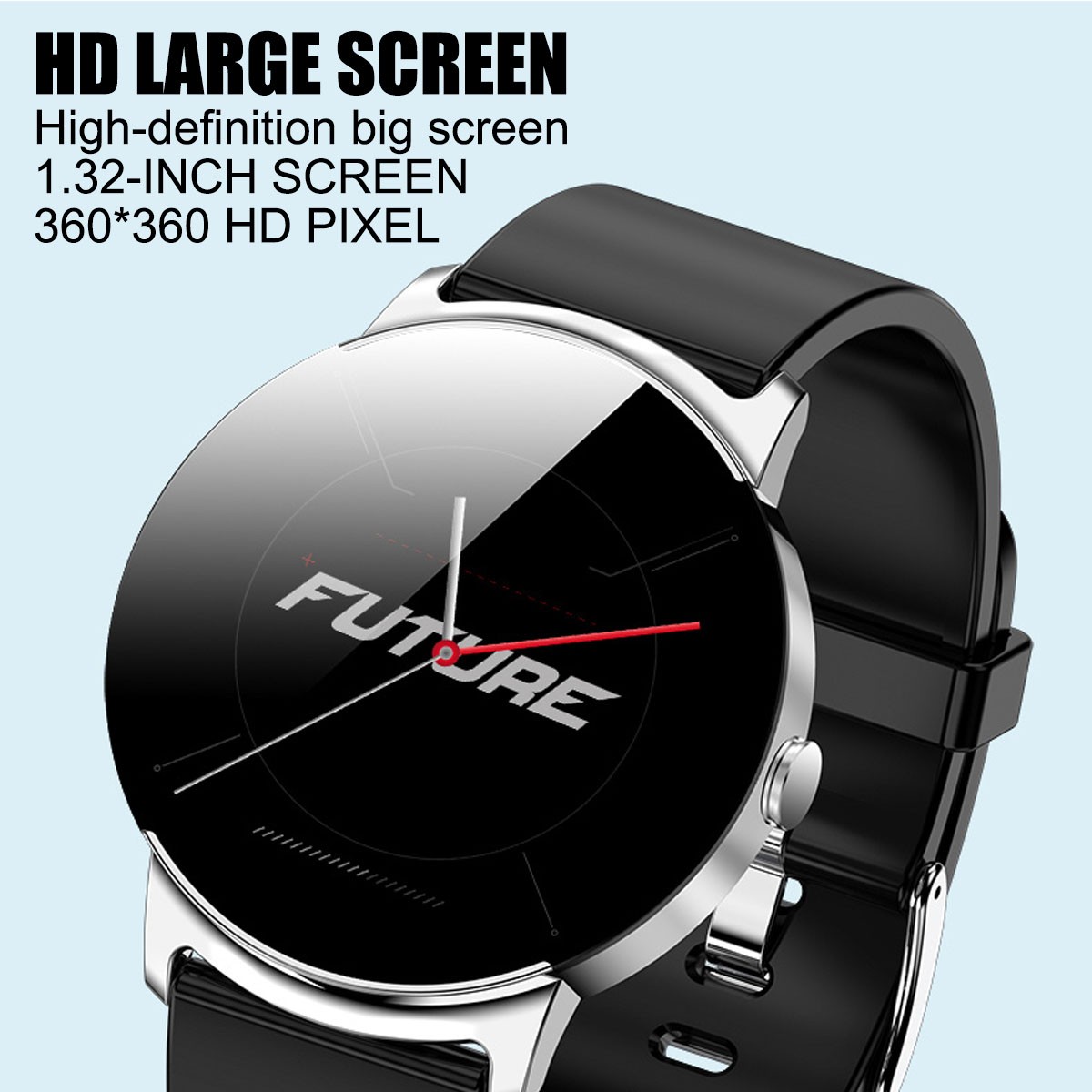 1.32″ HD Screen Smart Watch Fitness Tracker NFC IP68 Waterproof for iOS Android