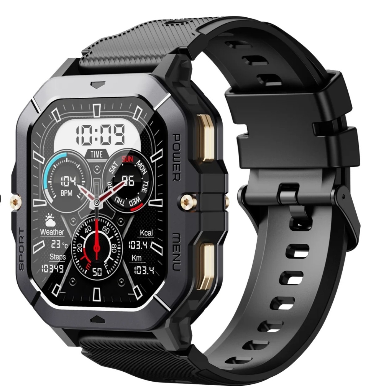 C28 Military Smart Watch for Men (Answer/Make Calls), 2.02″ HD Fitness Smart…2