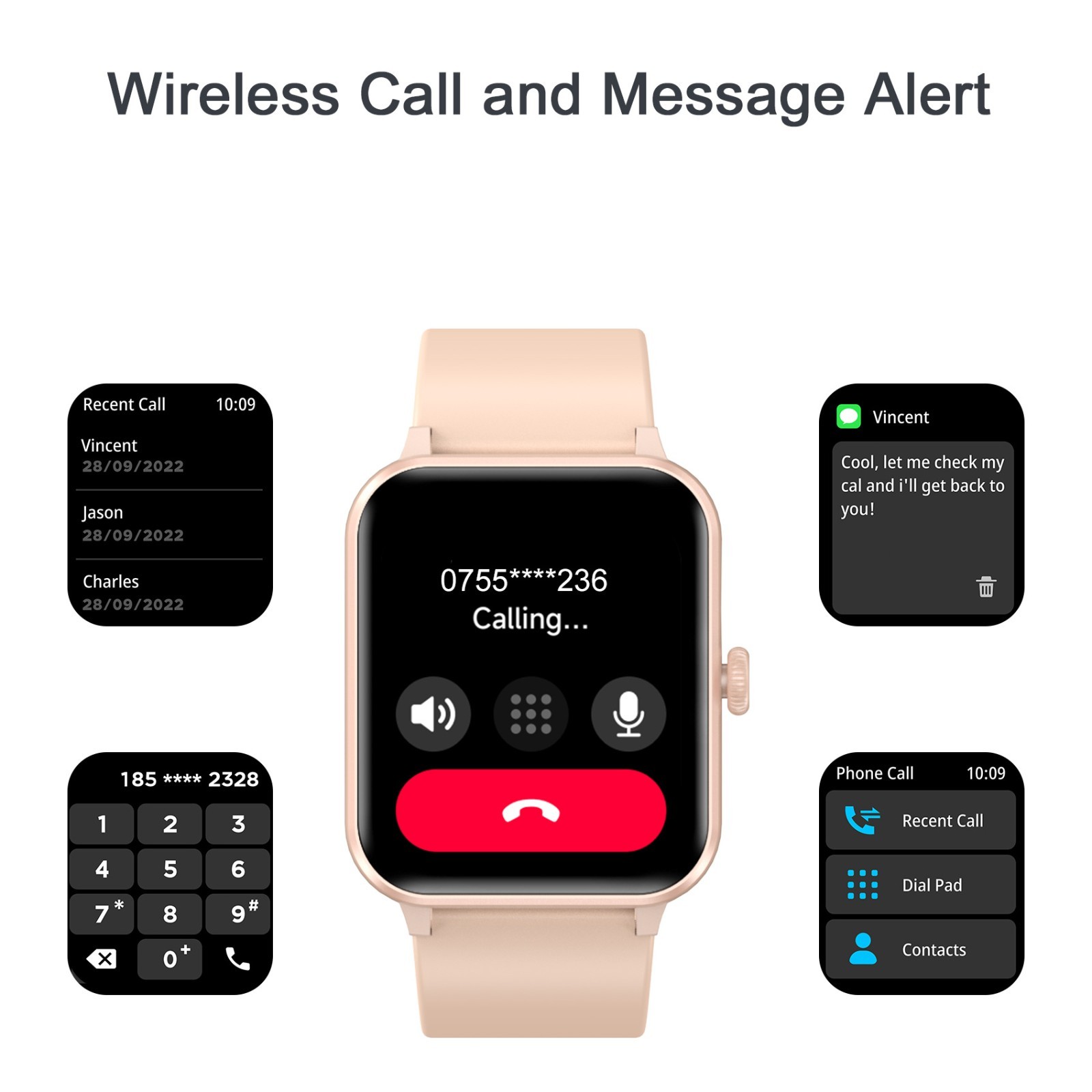 Smart Watch Women with Blood Pressure Monitor Fitness Track For IOS Android