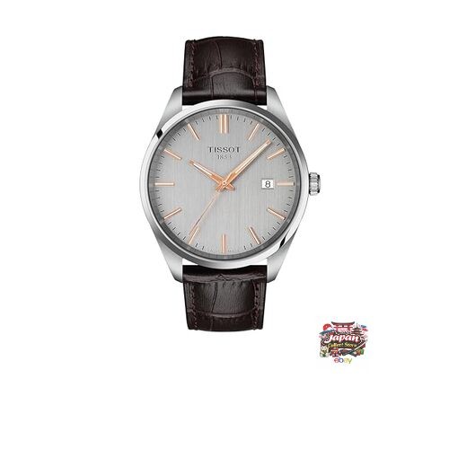 Tissot Men’s Watch PR100 Silver Dial Leather Strap T1504101603100 [Official