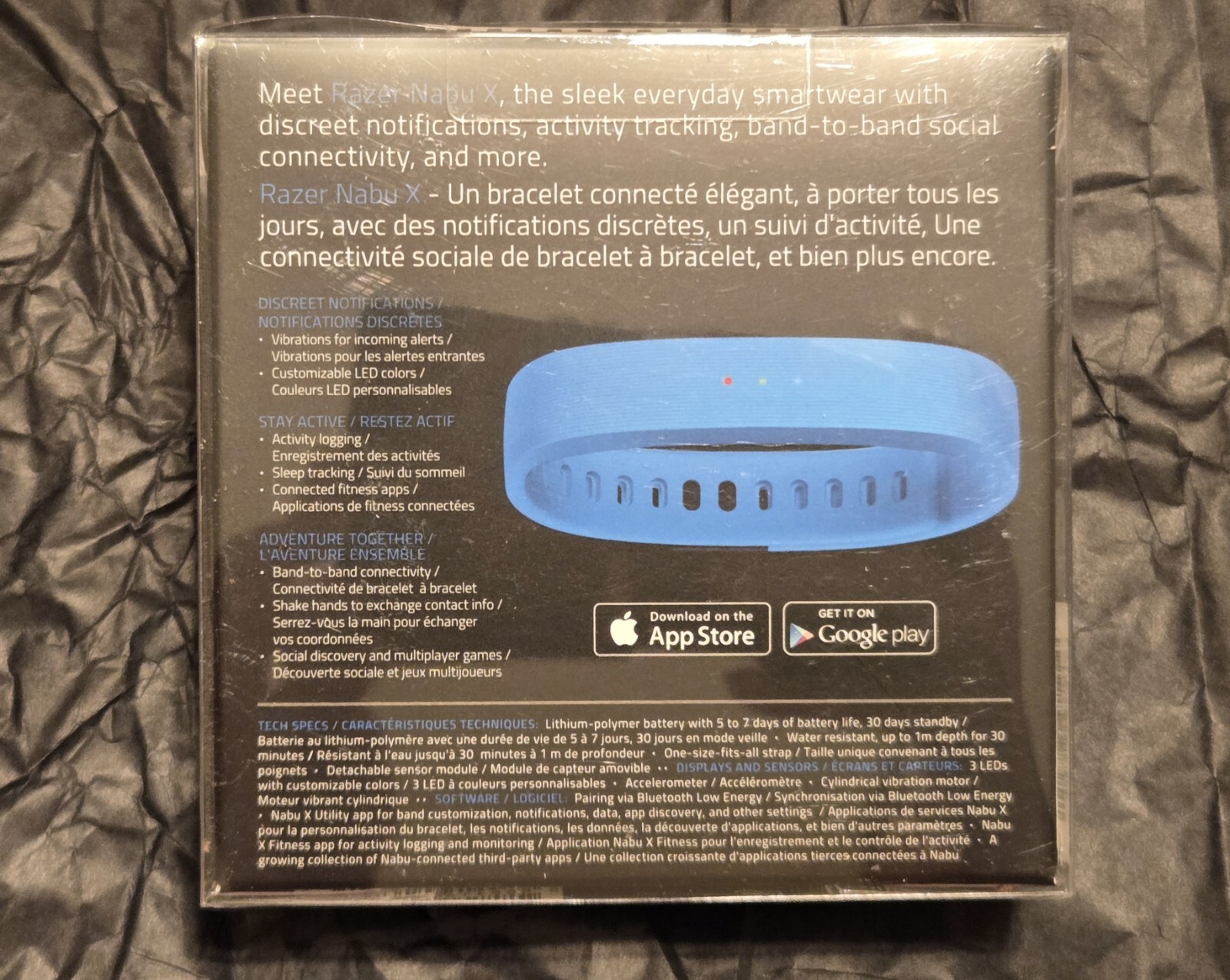 PAX New Razer Nabu X SMART BAND Fitness Activity Bracelet Apple Android