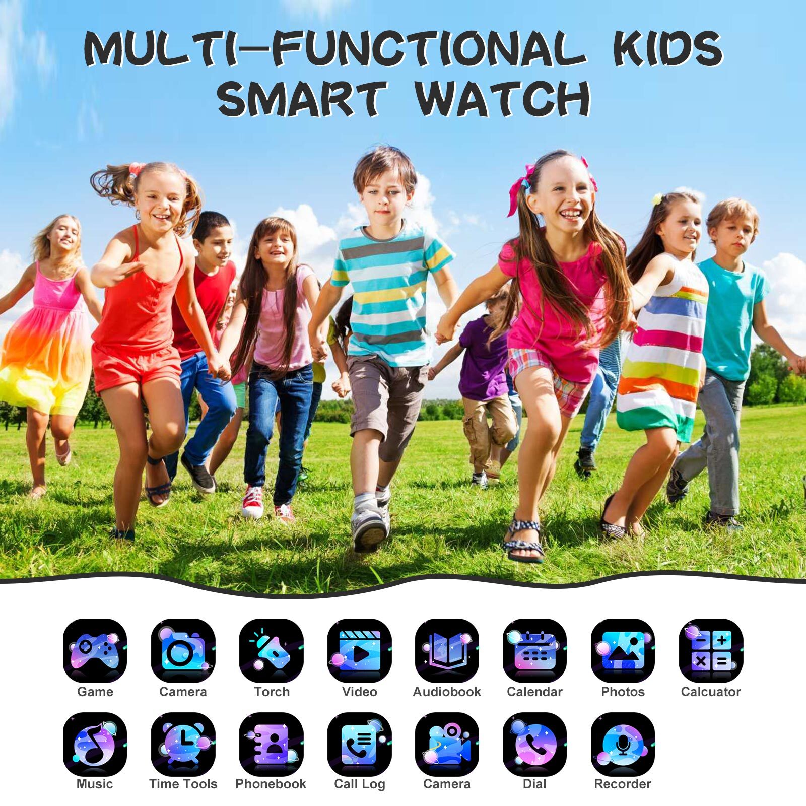 Kids Smart Watch with Call Game Alarm Camera GPS SOS Phone Watch Children Gift