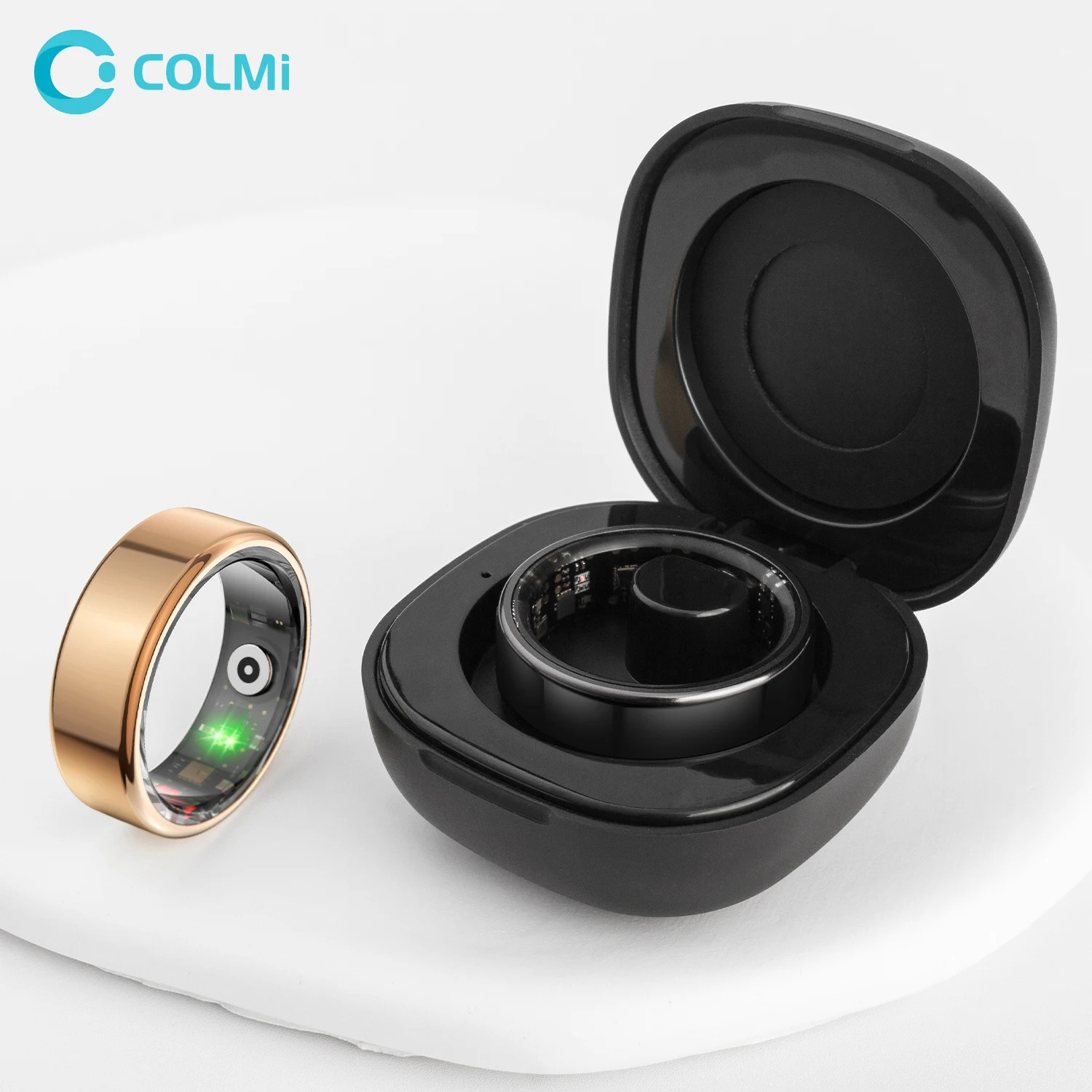 Smart Ring R02 with Charging Case – 39 Days Battery, Health Monitor, Waterproof