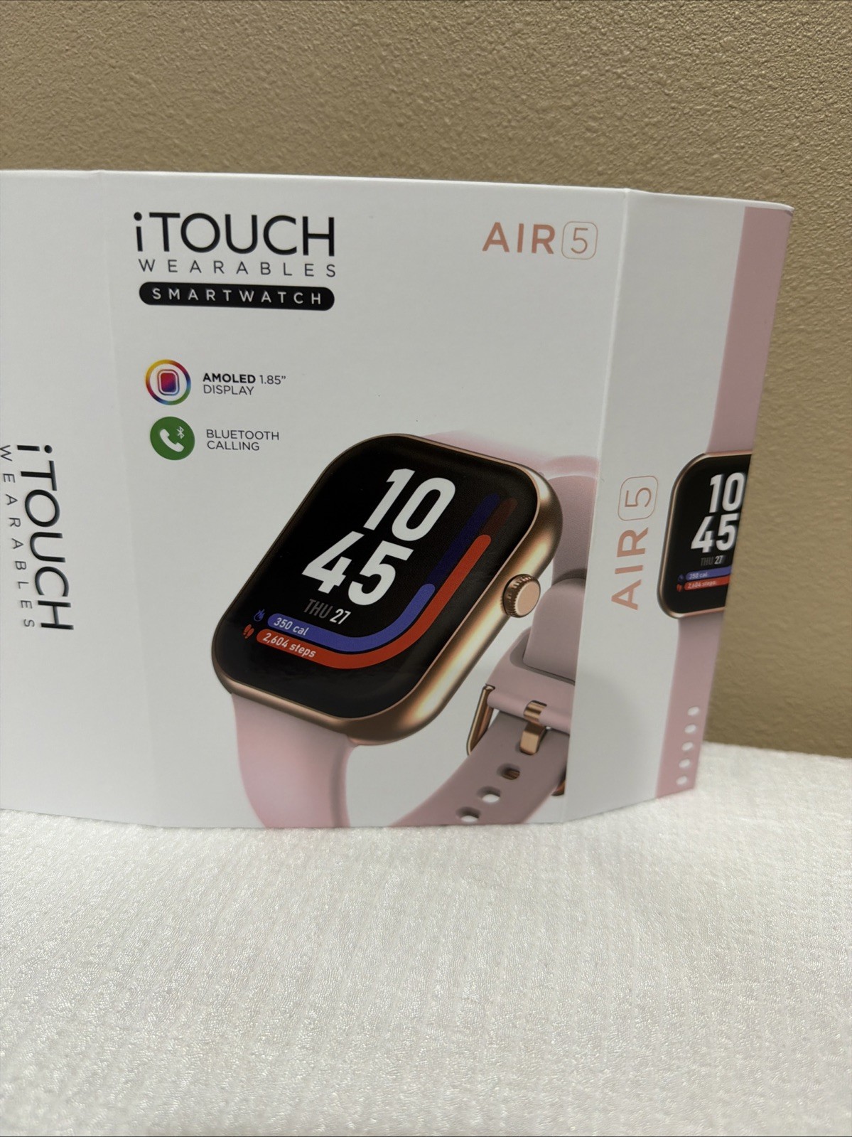 iTOUCH AIR 5 Smartwatch – Silicone Strap Rose Gold Adult Super Cute!