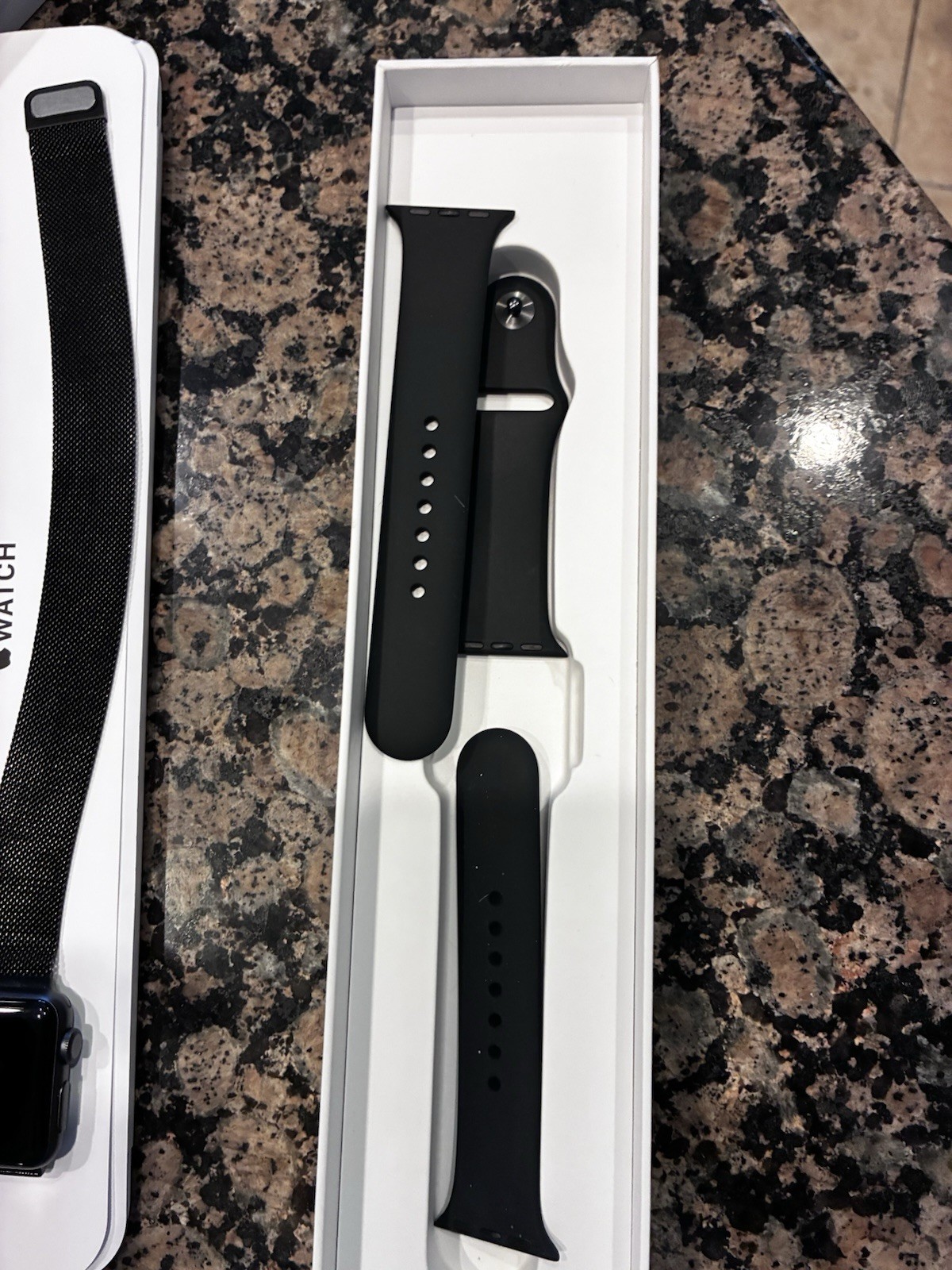 Apple Watch Series 3 38mm Space Gray Aluminum Case with Black Sport Band…