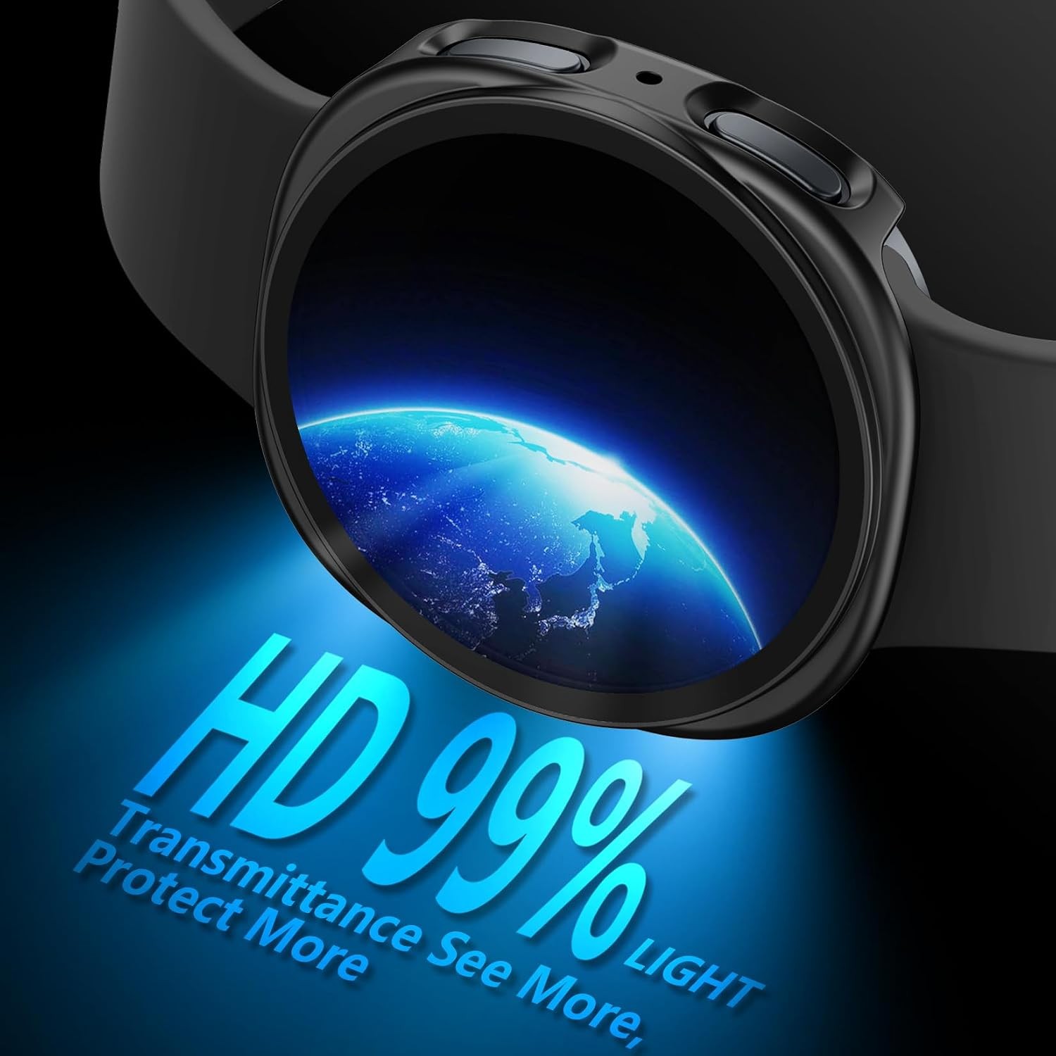 2 Pack of Waterproof Privacy Case & Tempered Glass for 40mm Galaxy Watch 8