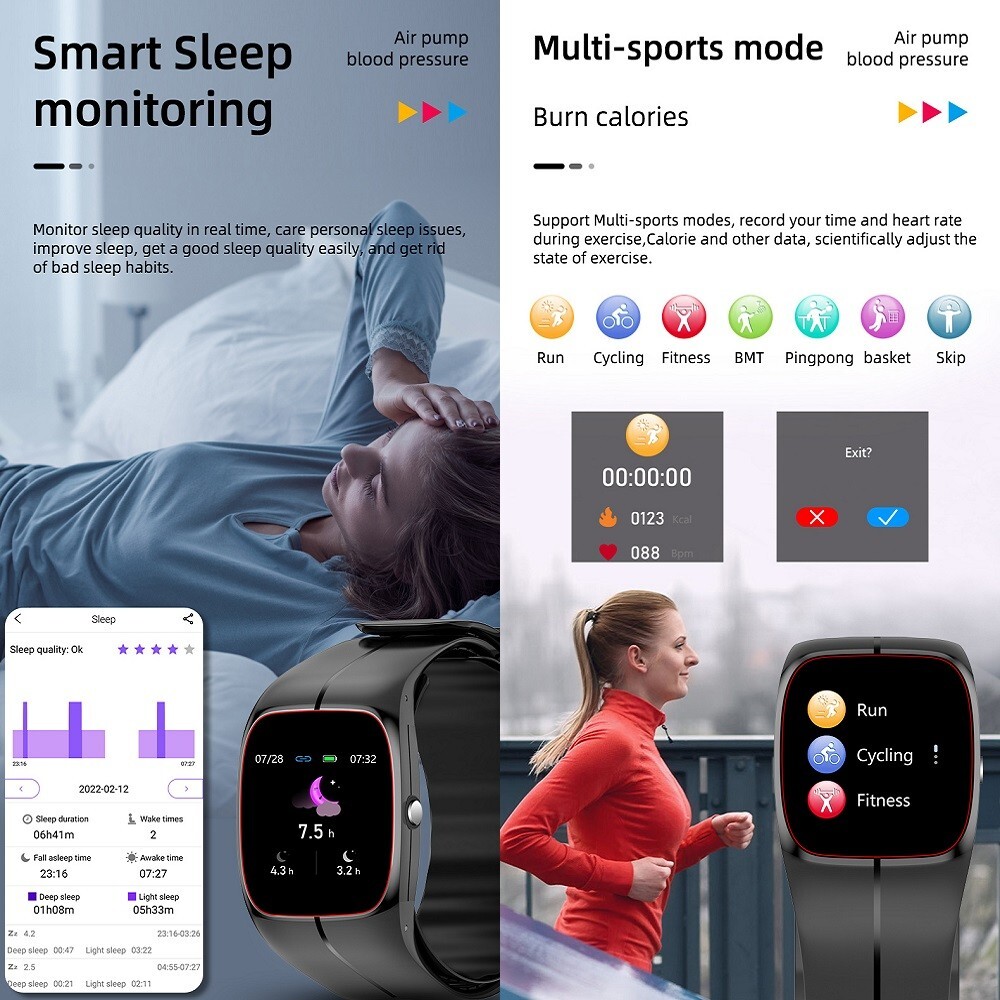P20 Medical Smart Watch Air Pump Blood Pressure Monitor Heart Rate Detector 2025