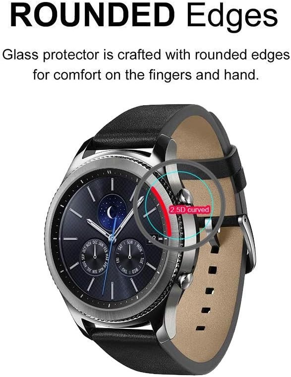 Samsung Gear S3 Screen Protector Tempered Glass Frontier/Classic Smart Watch 3Pc