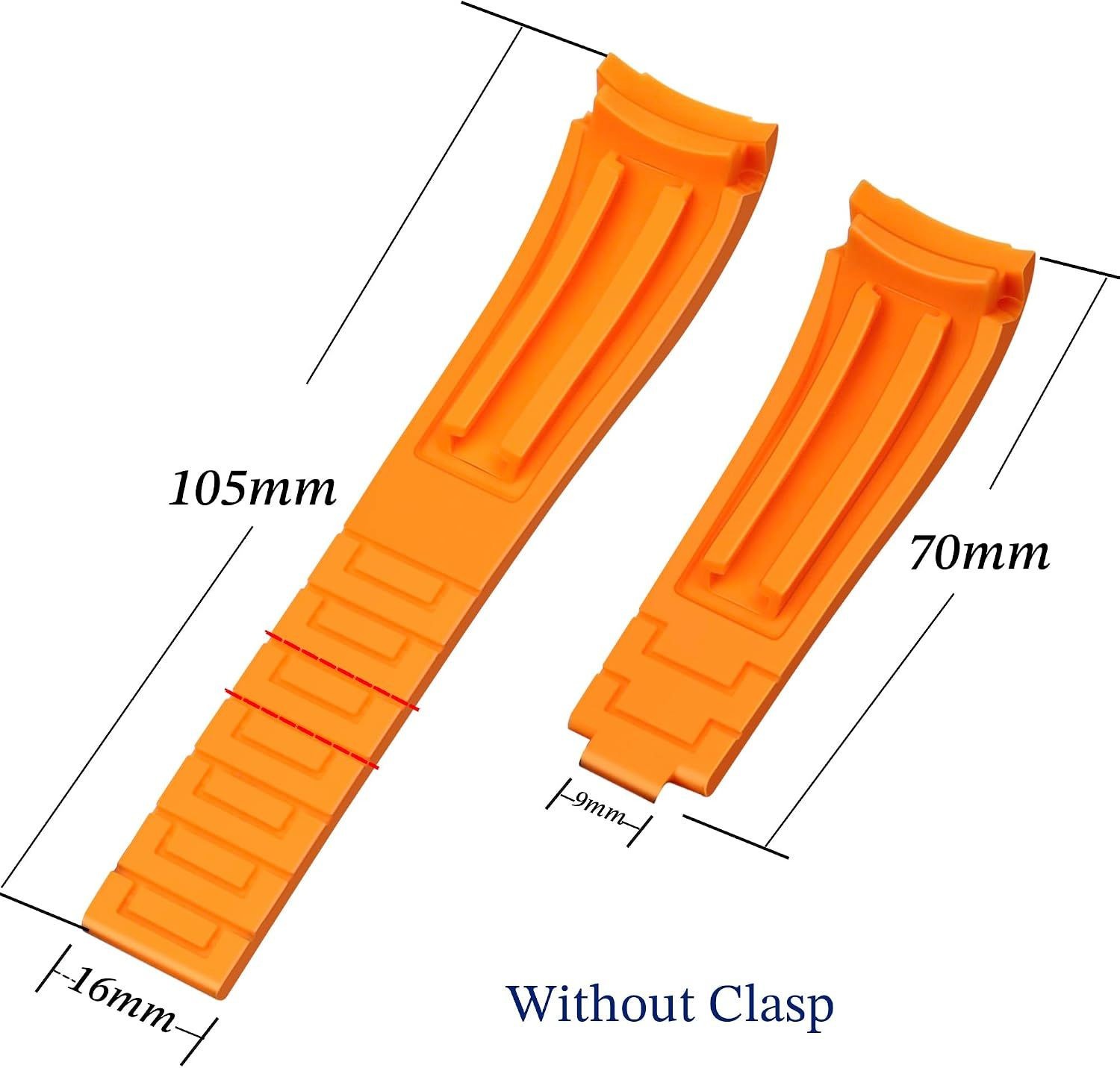 20mm Rubber Strap Compatible with Rolex Submariner, Daytona, GMT-Master