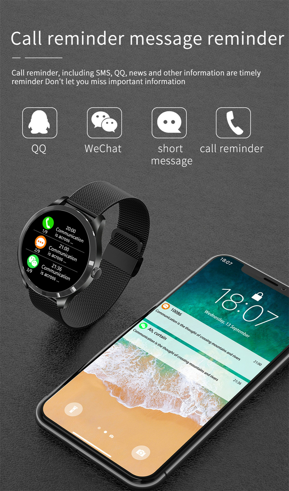 Sports Smart Watch Men Touch Screen Fitness Tracker Long Battery Life Men Women