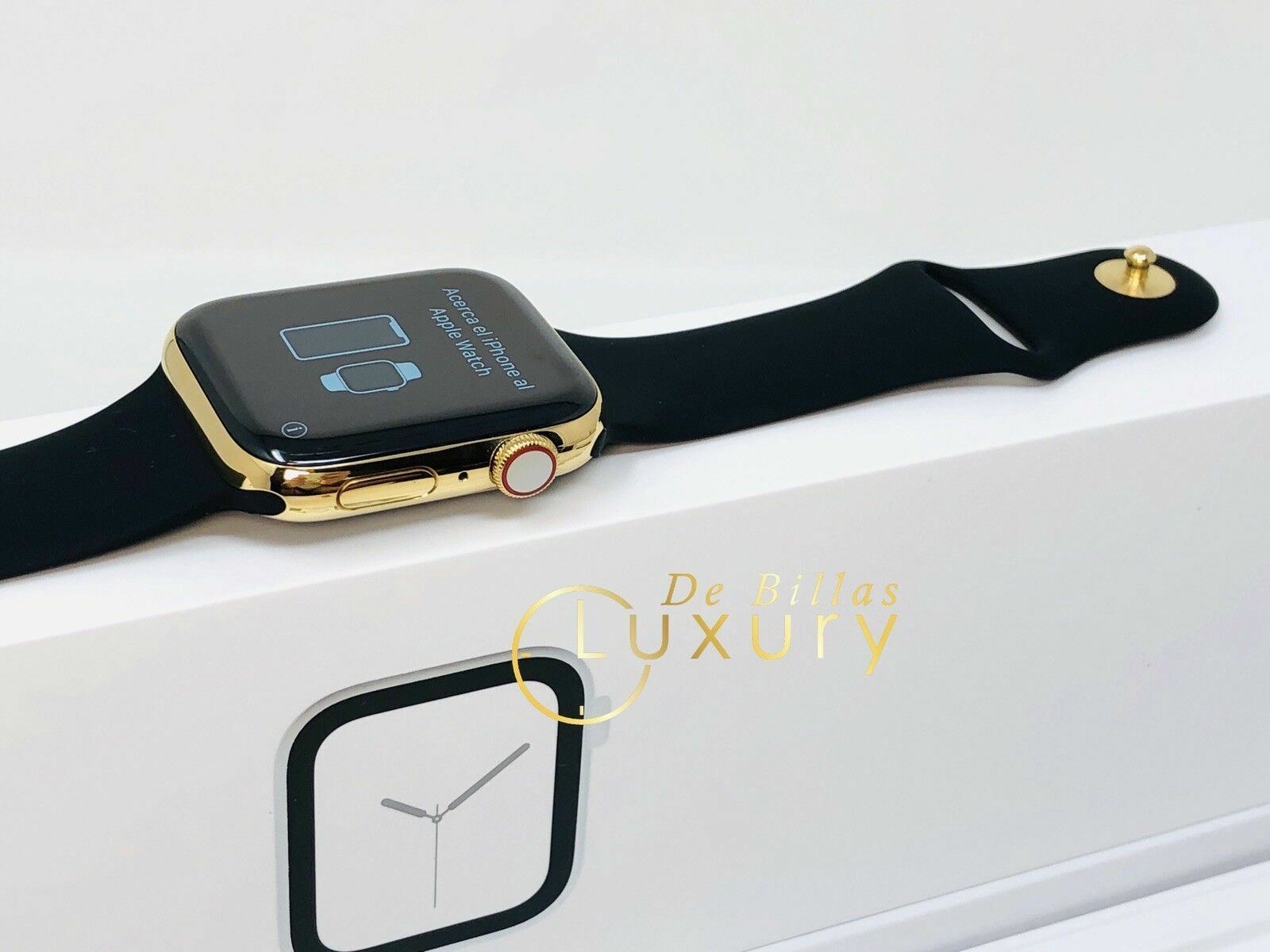 24K Gold Plated 44MM Apple Watch SERIES 5 With Black Sports Band