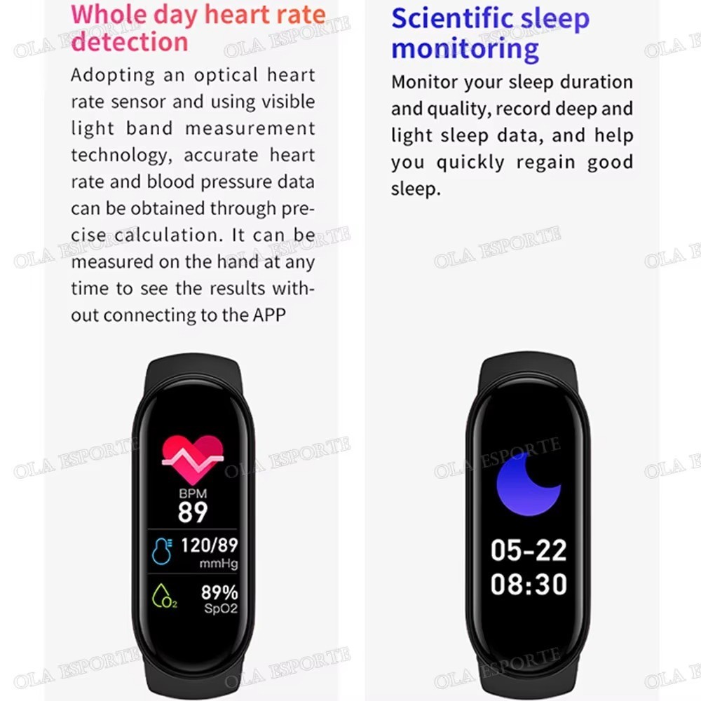 M7 Smart Watch Fitness Tracker Heart Rate Sleep Monitor Waterproof Band ⌚
