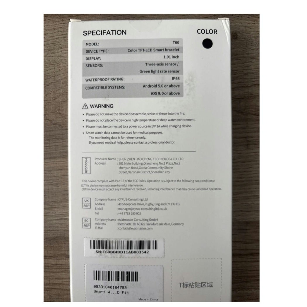 Smartwatch New In Box Fitness Tracker Apple I-Phone Android Black Pink strap