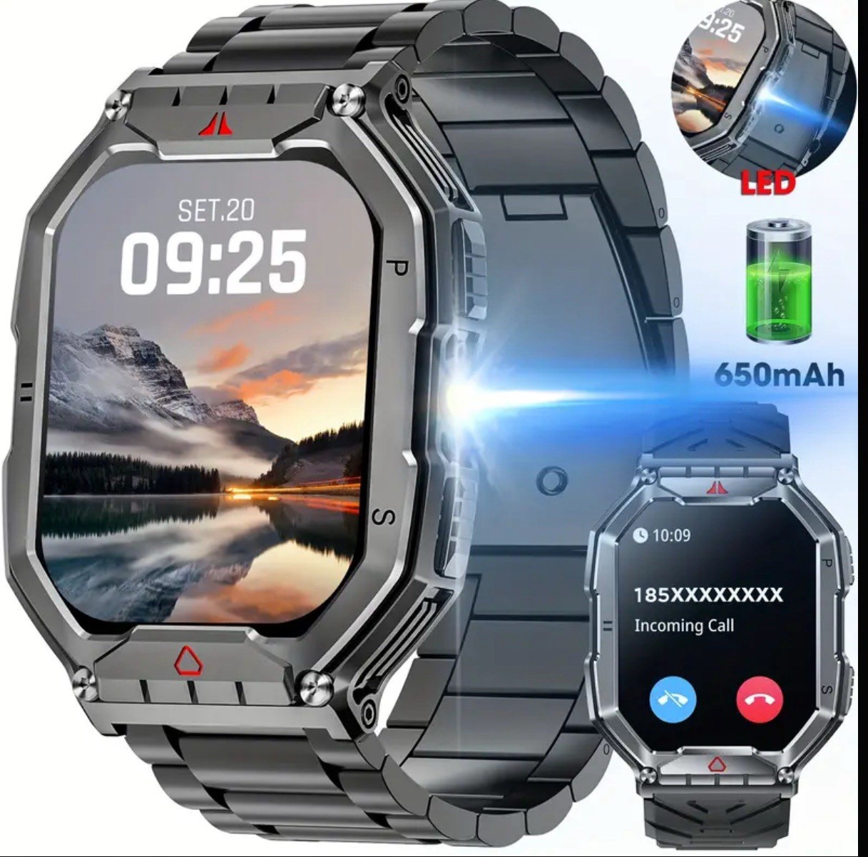 2025 New Smartwatch for Men & Women – 2.0″ HD Touchscreen, Built-in Calling
