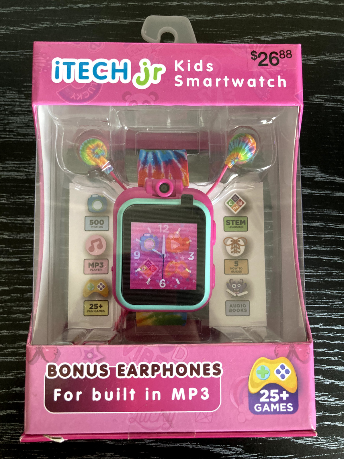 Itech Jr. Kids Smartwatch Bonus Shark Earbuds W/MP3 Jack 25+ Games