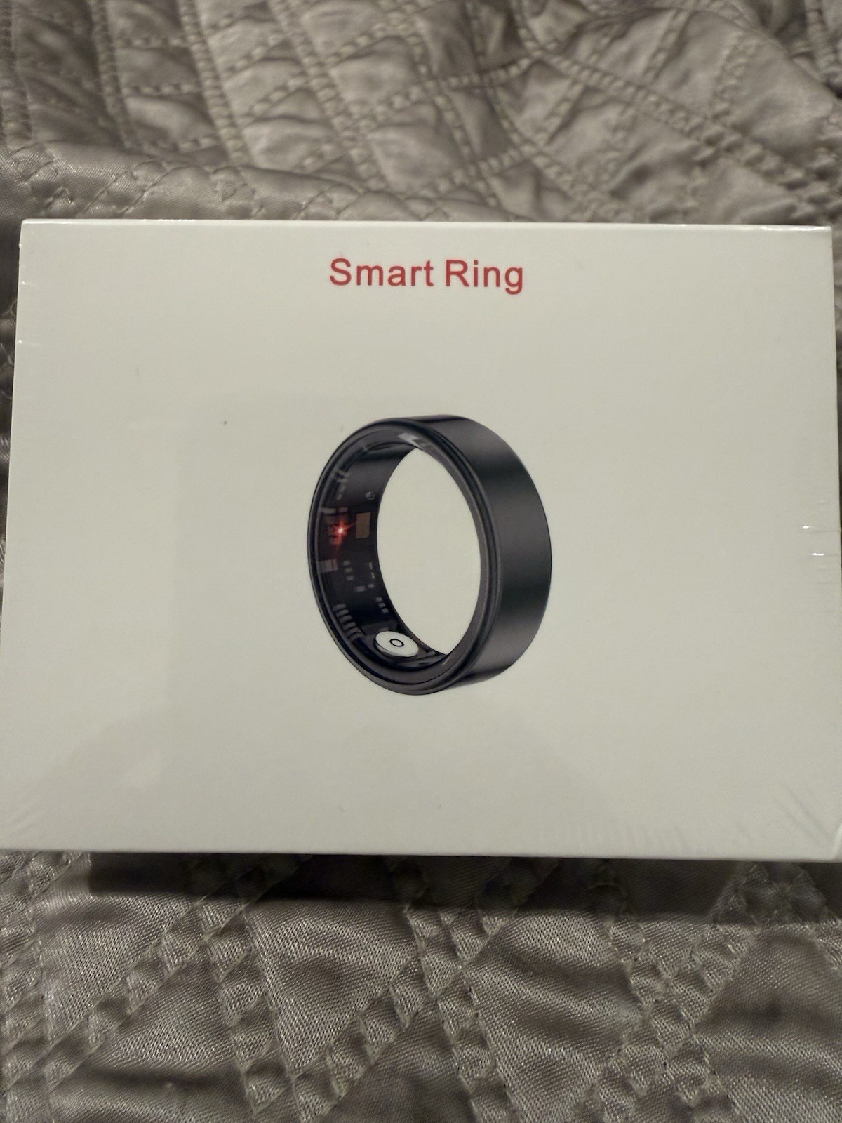 JRing Smart Ring Heart Rate Monitor Blood Oxygen Sleep Tracker Man Size10 Black