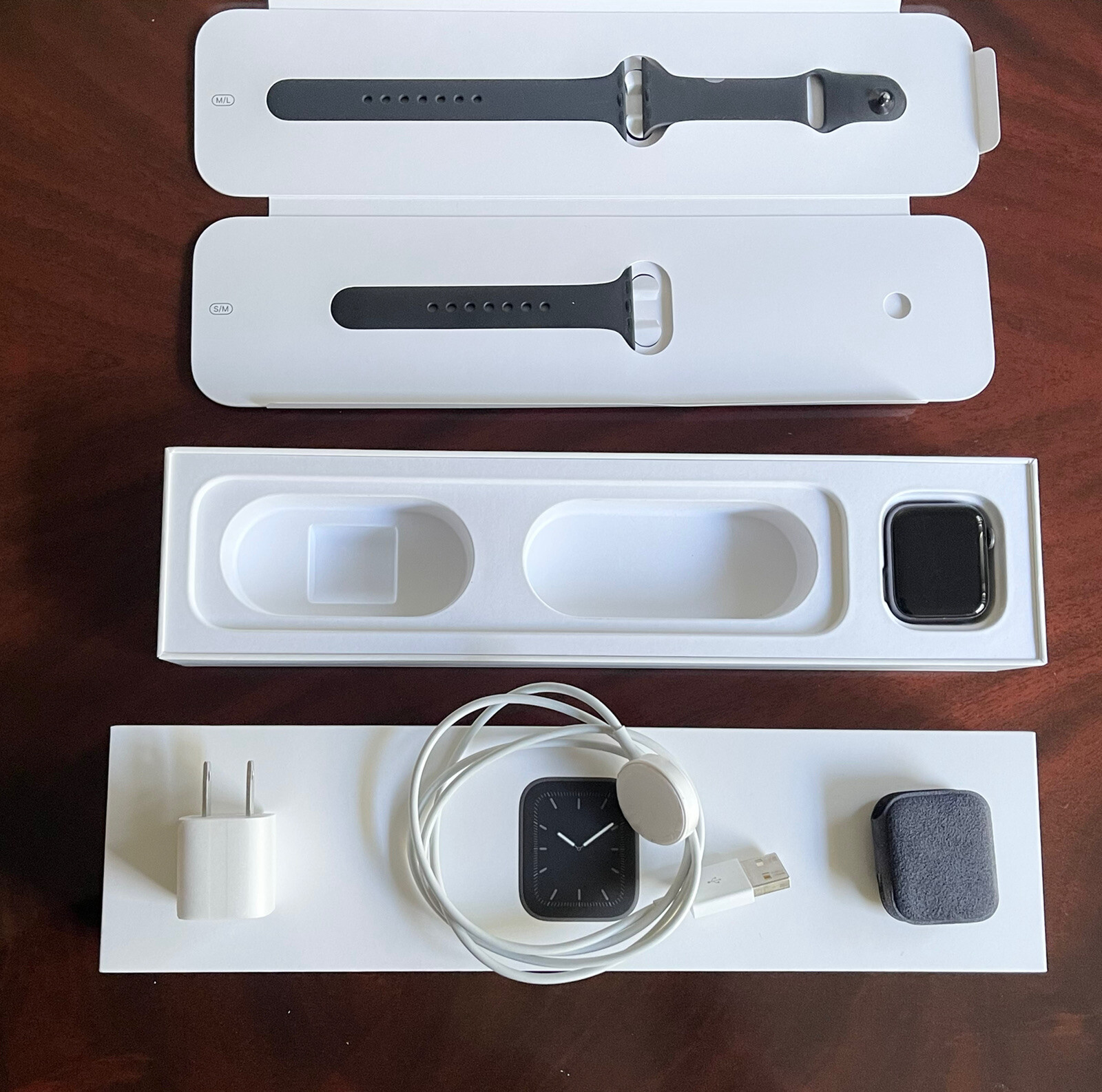 Apple Watch Series 5 40mm Space Gray Aluminium Case with Black Sport Band