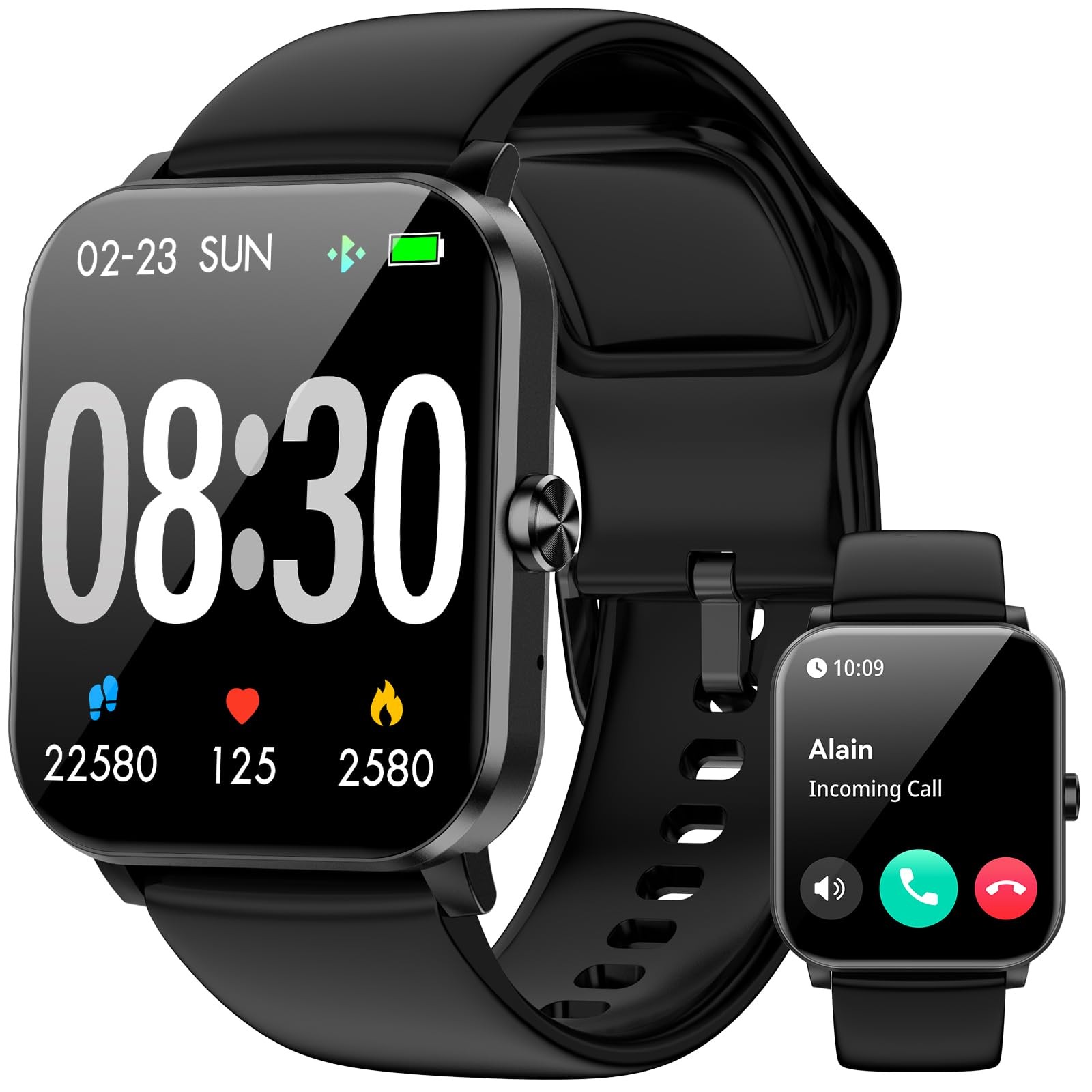 , Smartwatches for Men , 1.85″ HD Fitness Tracker (Answer/Make Calls), 120+ S…