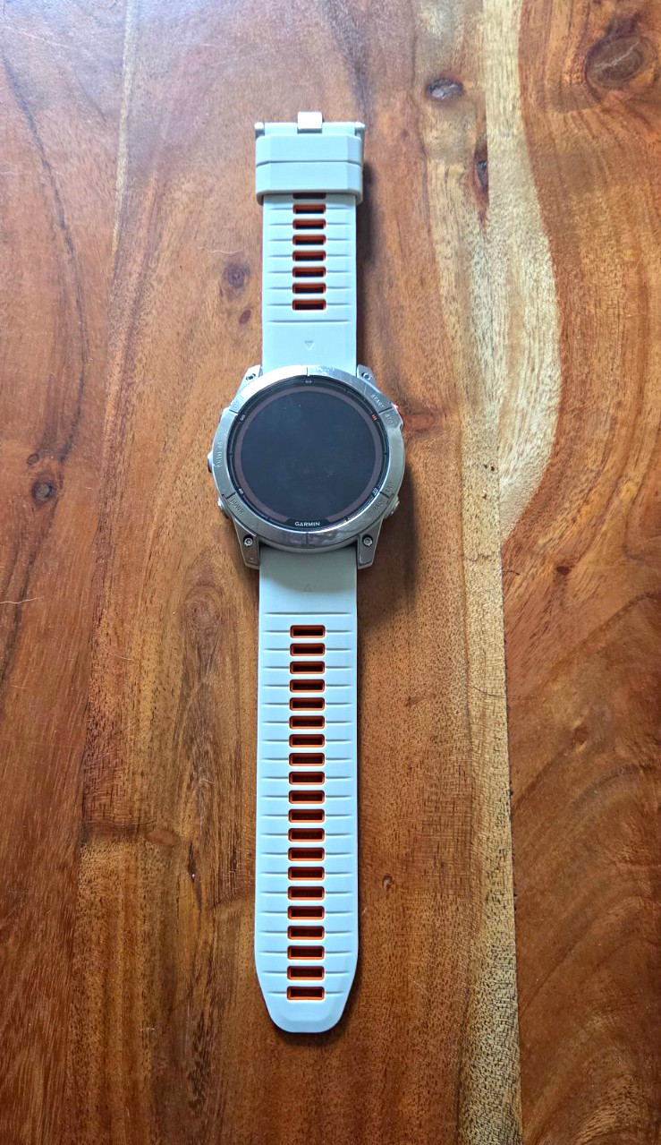 Garmin fenix 7X Pro Sapphire Solar 51mm Titanium GPS Gray Silicone Band