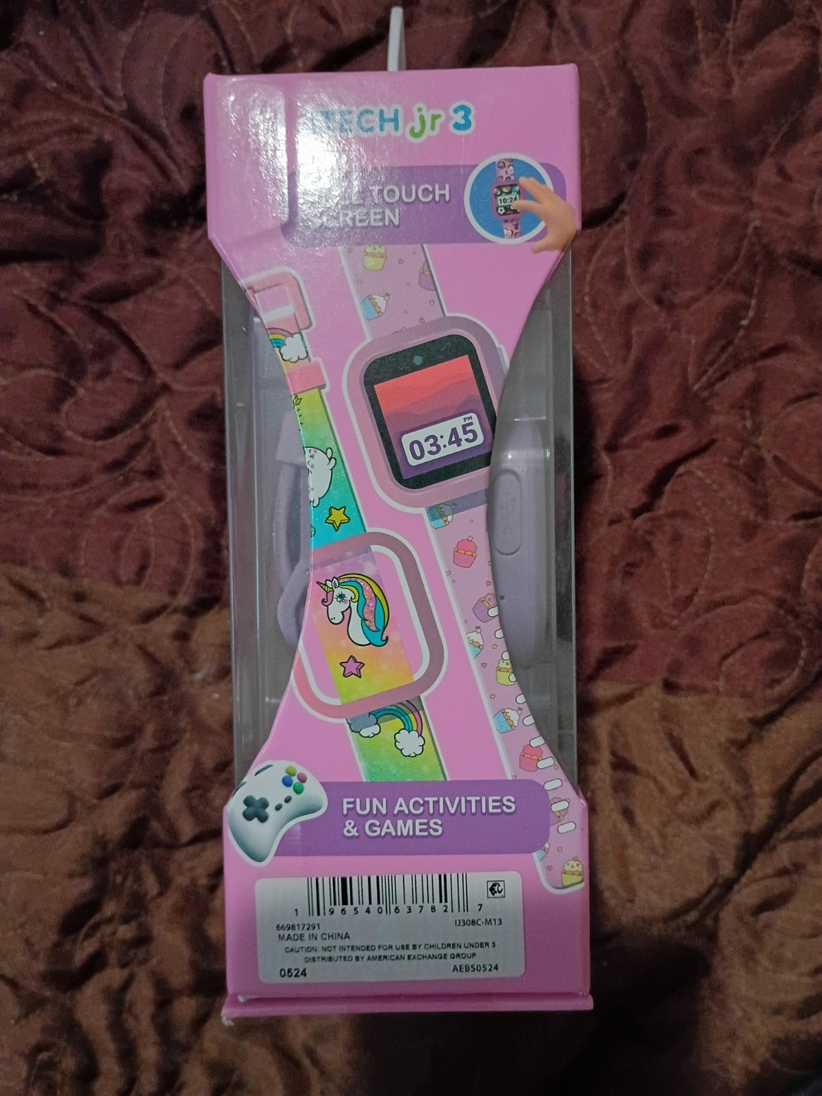 iTECH Jr 3 Kids Smartwatch Camera, Games, Music, Video Rec, Unicorn Print