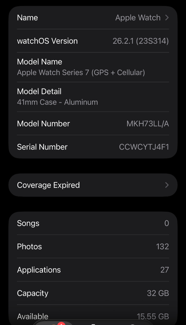 Apple Watch Series 7 41mm GPS + Cellular Midnight Aluminum – Steel Band