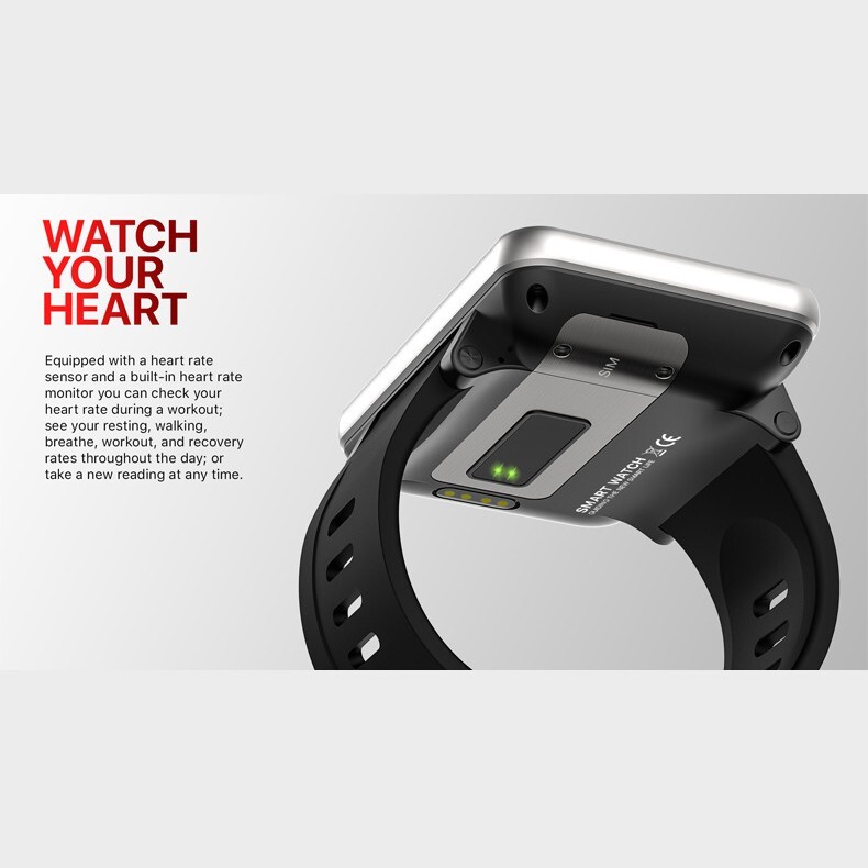 Big Screen 4G LTE Android Smart Watch 2.86″ Touchscreen GPS WiFi Camera 3GB+32GB