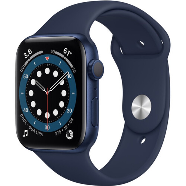 Apple Watch Series 6 40mm GPS Blue Case Deep Navy Sport Band MG143LL/A