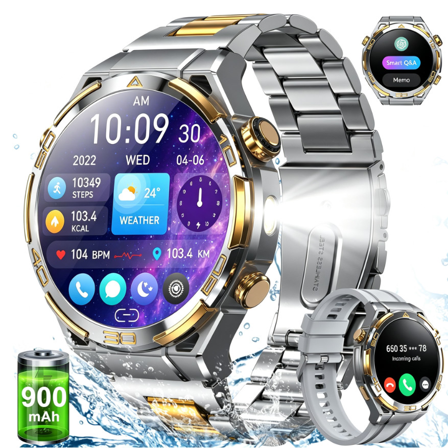 AI Smart Watch Smartwatch For Men Amoled 1.91″ HD Screen Built in Compass GPS