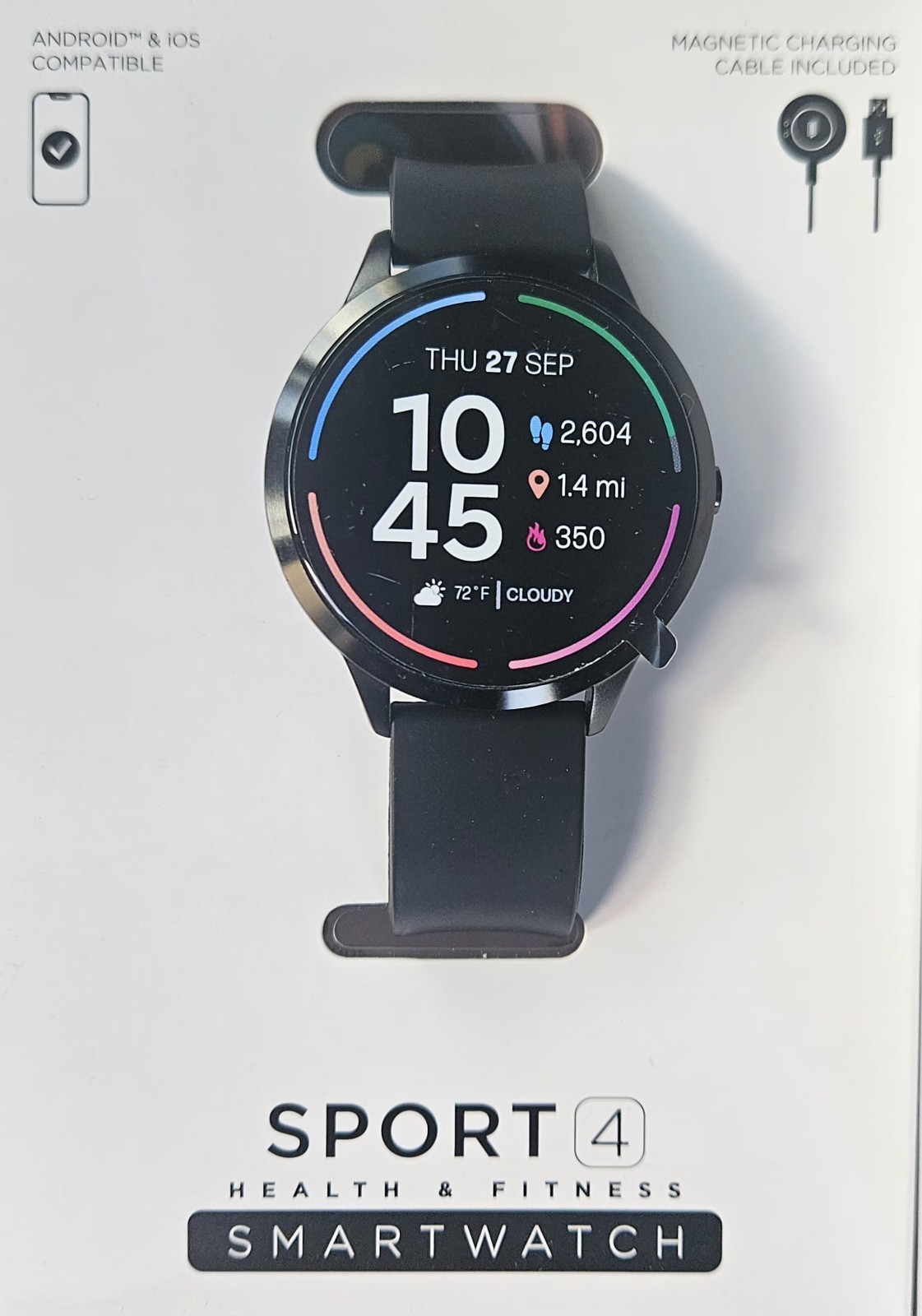 iTouch Sport 4 Smartwatch TP4R01-TM1 Titanium Health & Fitness Tracker