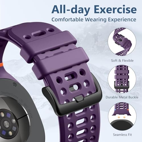 Sport Silicone Strap/Band Compatible with Samsung Watch 8 40mm Purple Women/Men